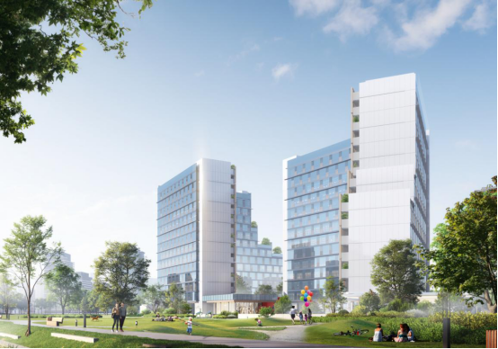 九堡中心单元地块地铁TOD项目建筑效果图