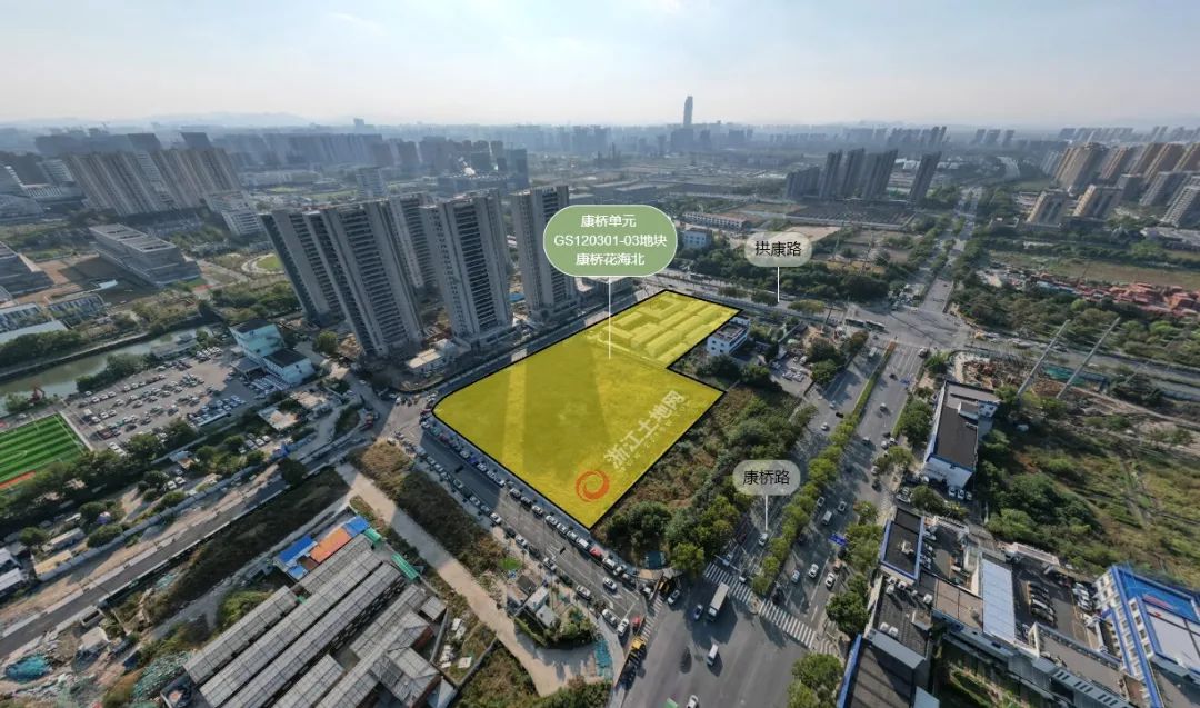 (康桥单元GS120301-03地块(康桥花海北)区位及实景图)