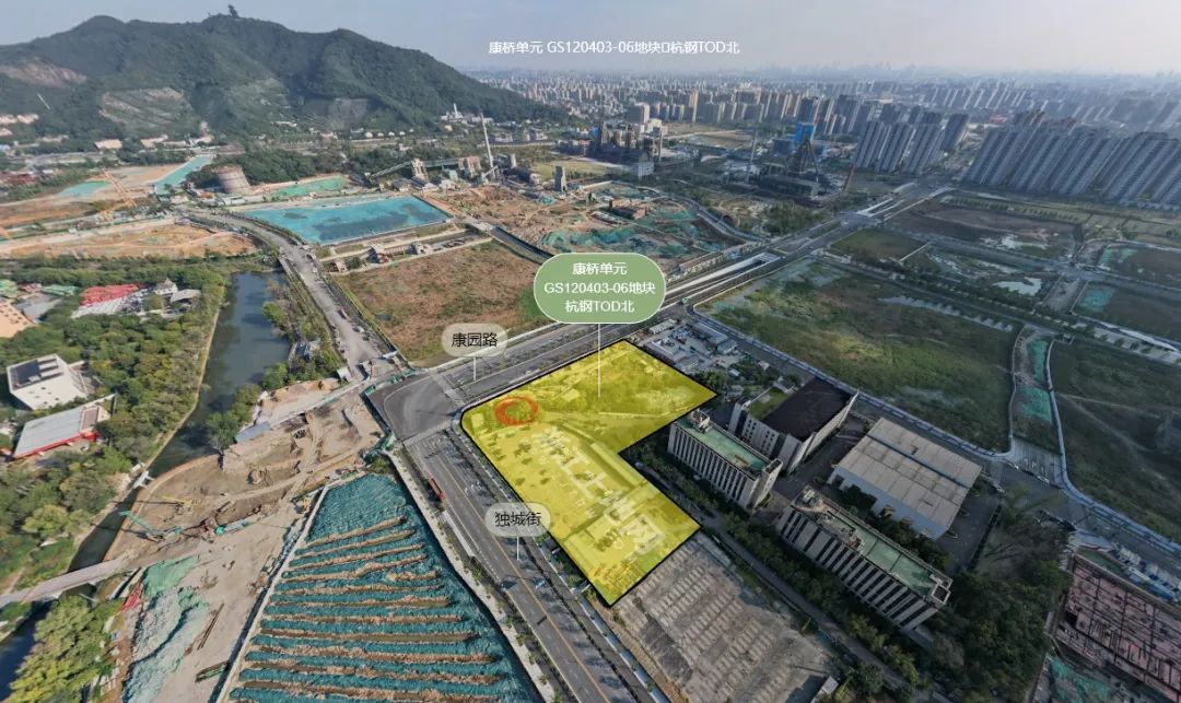 (康桥单元GS120403-06地块(杭钢TOD北)区位及实景图)