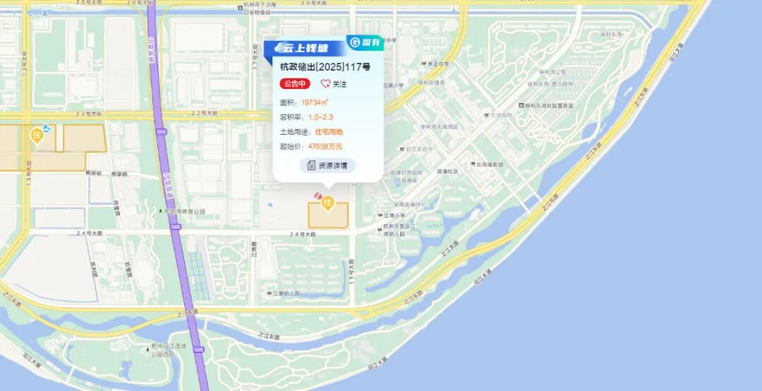 (下沙117号地块区位图)