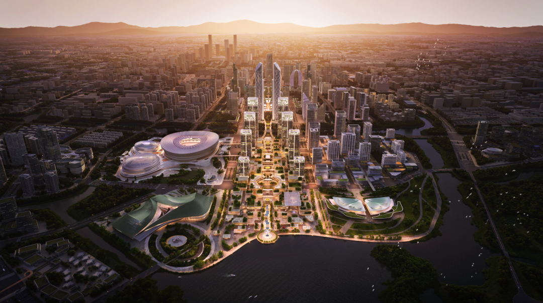 ▲中轴线效果图(仅为意向参考,最终以规划审批为准)