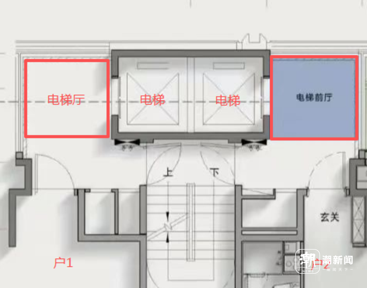 杭州一在售项目“类一梯一户”设计示意图