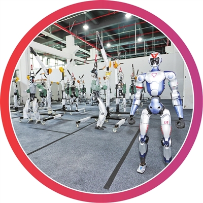 宇树科技机器人生产装配工厂。