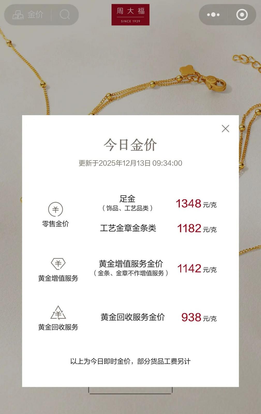 来源:周大福微信小程序