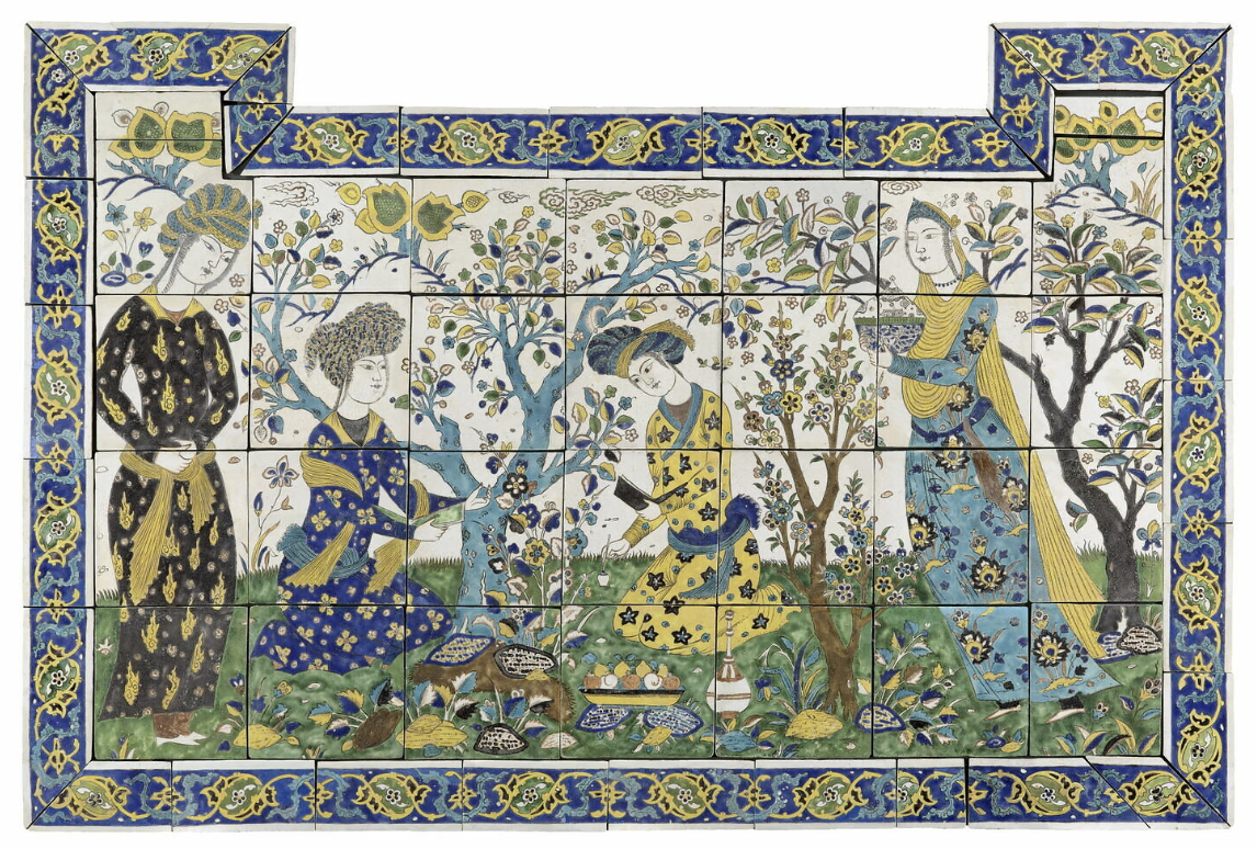 《赛诗会饰板》伊朗 17世纪中叶