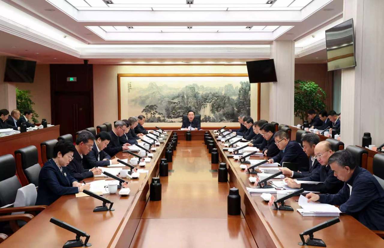 3月30日上午,省委常委会召开会议,省委书记王浩主持。潮新闻记者 李震宇 摄