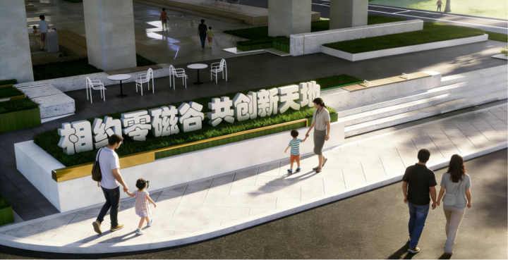 潮涌路入口效果图