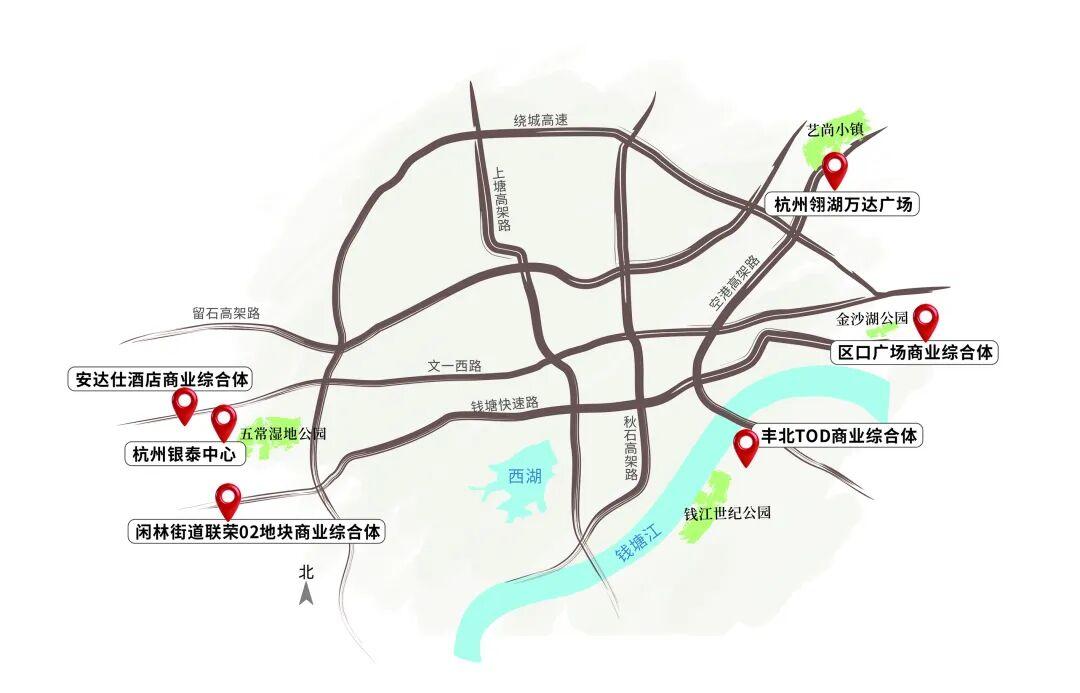 东南西北,杭州多个商业综合体有新动作。制图 高薇
