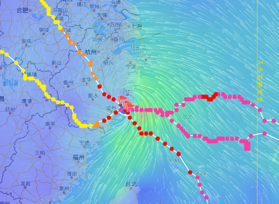 “巴威”“白海豚”“沙德尔”路径(部分) 来源:中国天气