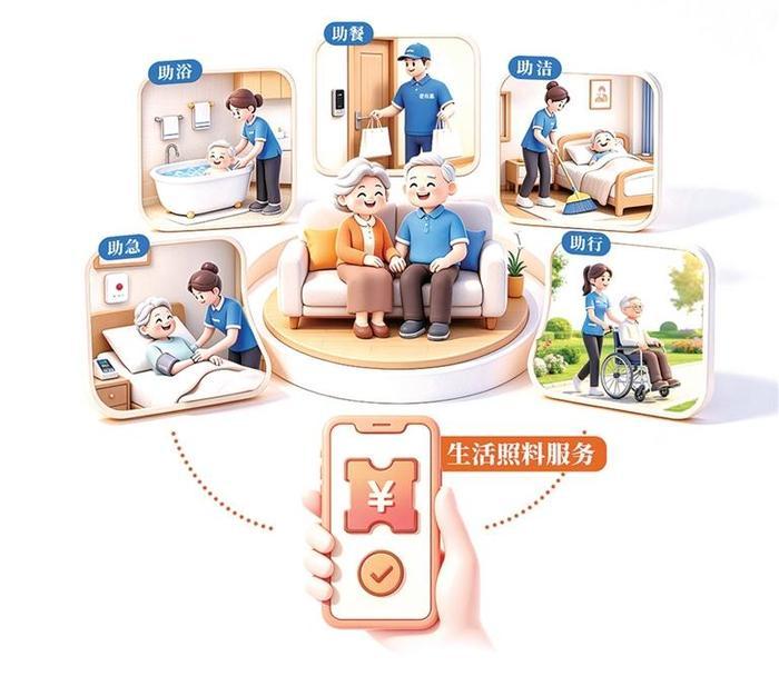 一张养老服务消费券,把养老服务送上门。 制图 高薇